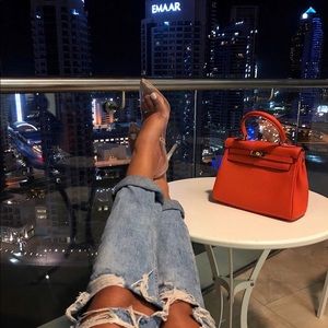 DRANK CLEAR PERSPEX COURT HEELS IN NUDE